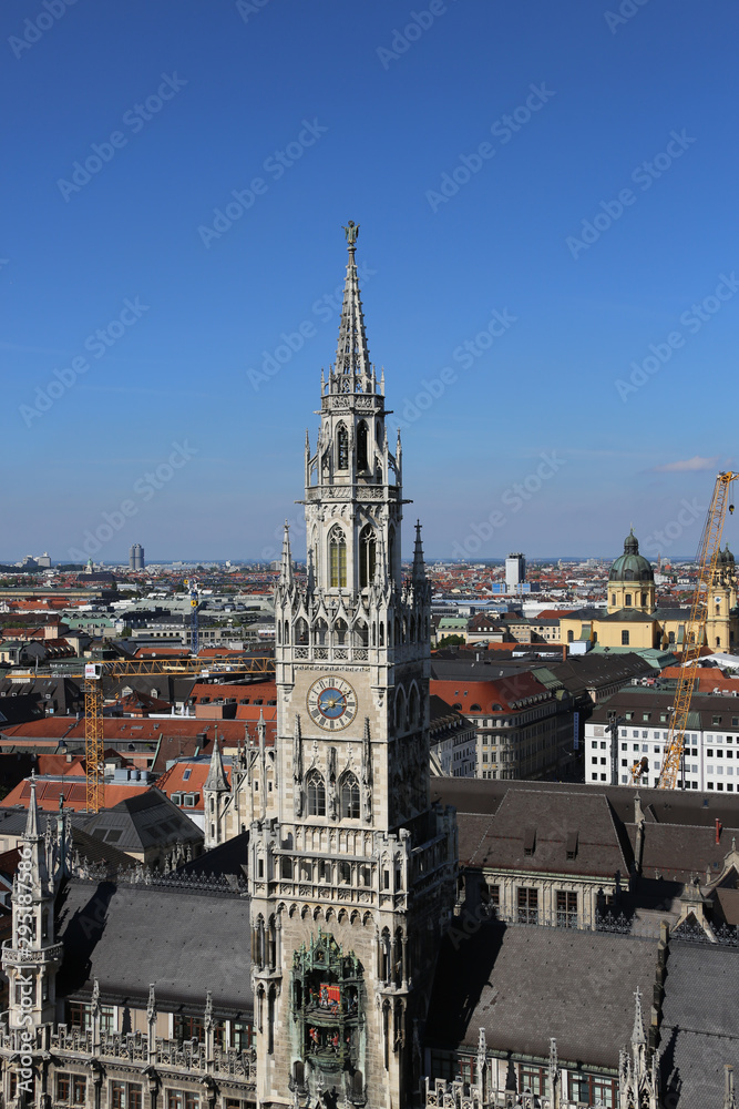 Ausblick vom Alten Peter auf die Münchner Altstadt