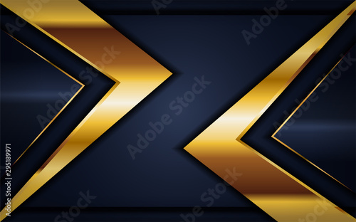 luxurious dark navy background with golden lines. elegant modern background.