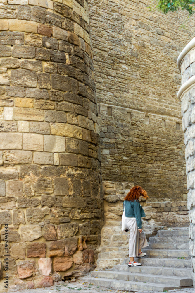 Icheri Sheher, Old Town Baku. Historic city center at capital of Azerbaijan.