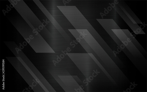 Black brush metal abstract geometric background with transparency abstract layer. modern geometric technology.