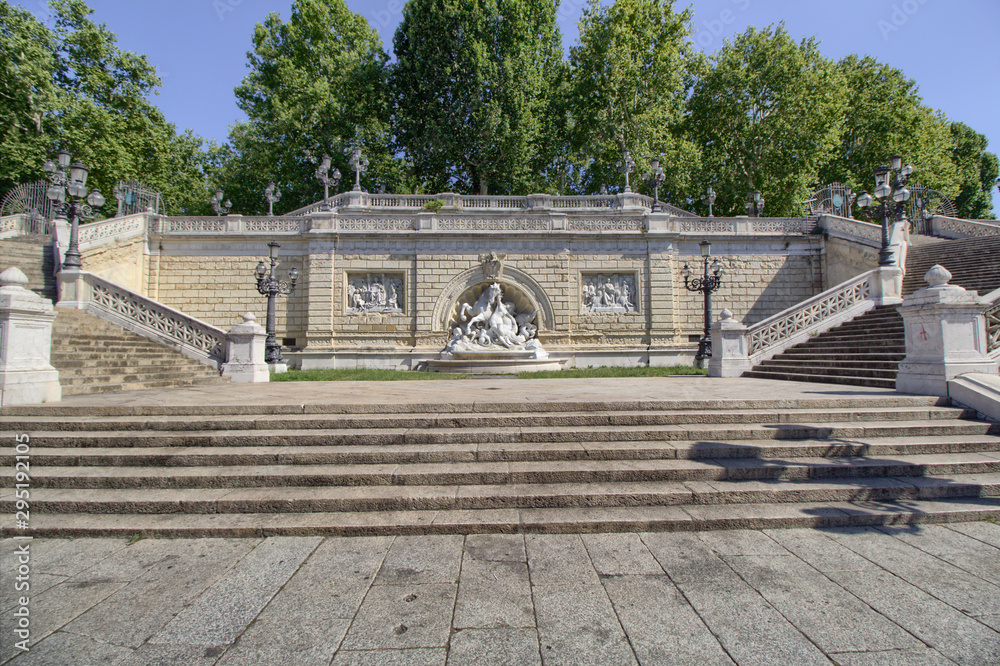 Montagnola Park - historical steps - Bologna - Italy