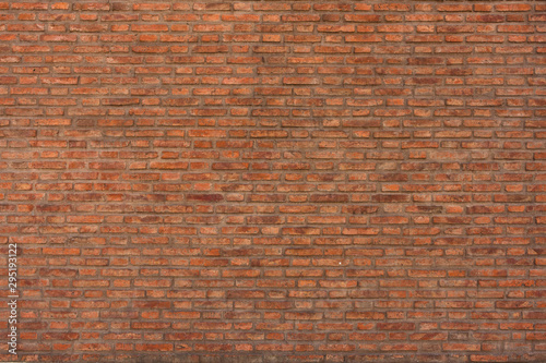 Texture brick wall of red color