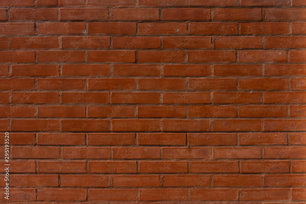 Naklejka premium Texture brick wall of red color