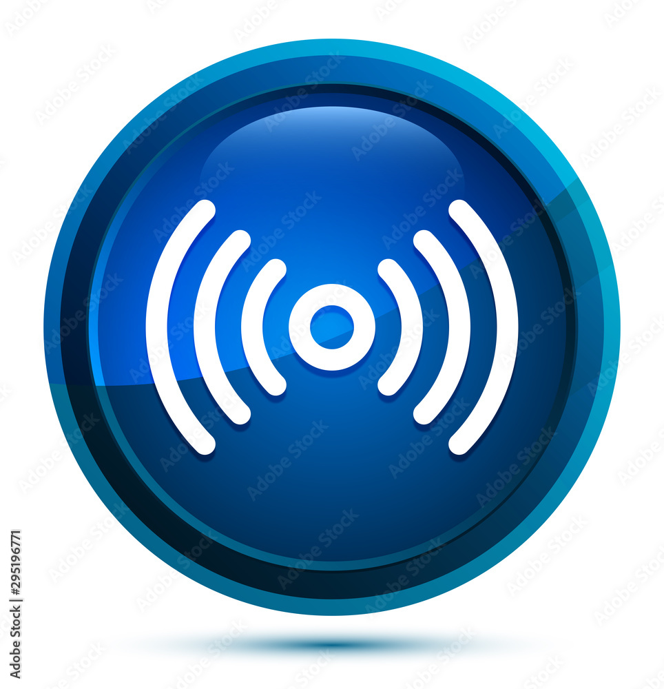 Network signal icon elegant blue round button illustration Network signal icon elegant blue round button illustration