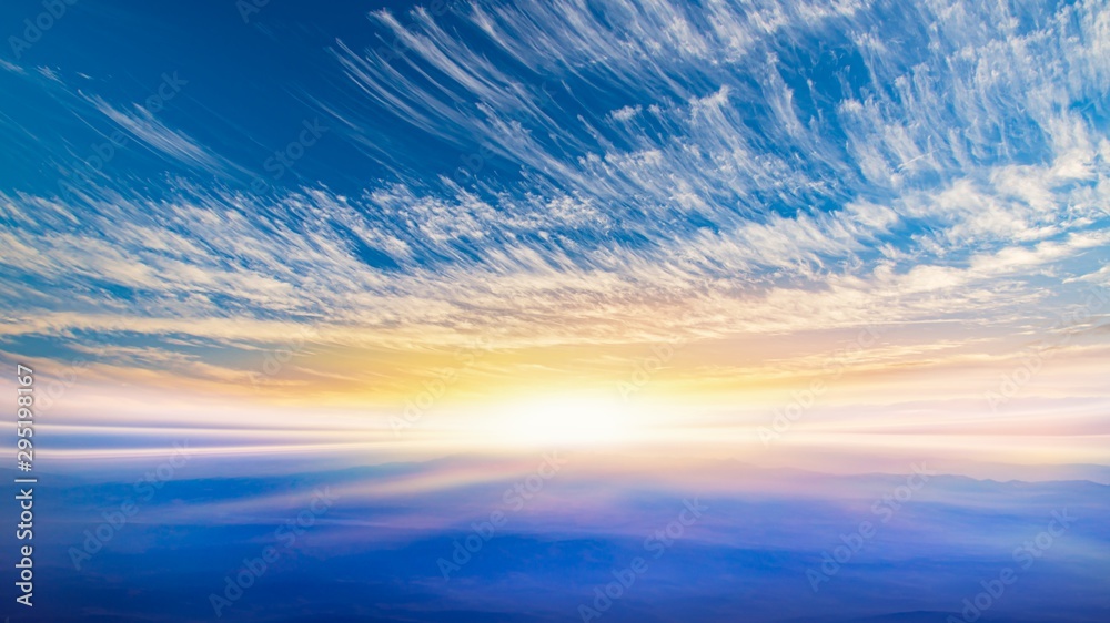 Obraz premium background sky at sunset and dawn . Background tranquility of the nature