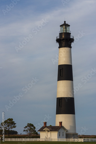 Bodie Lighthouse in Warm Golden-Hour Sun