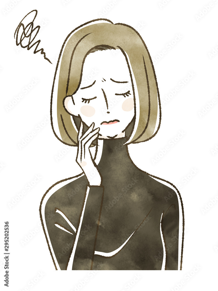 悩む女性 ストレス Stock イラスト Adobe Stock