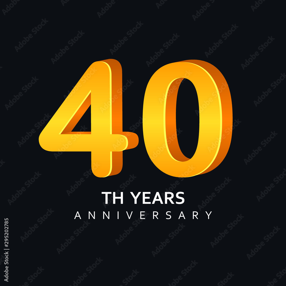40 Year Anniversary Vector Template Design Illustration 40 Year Anniversary Vector Template Design Illustration