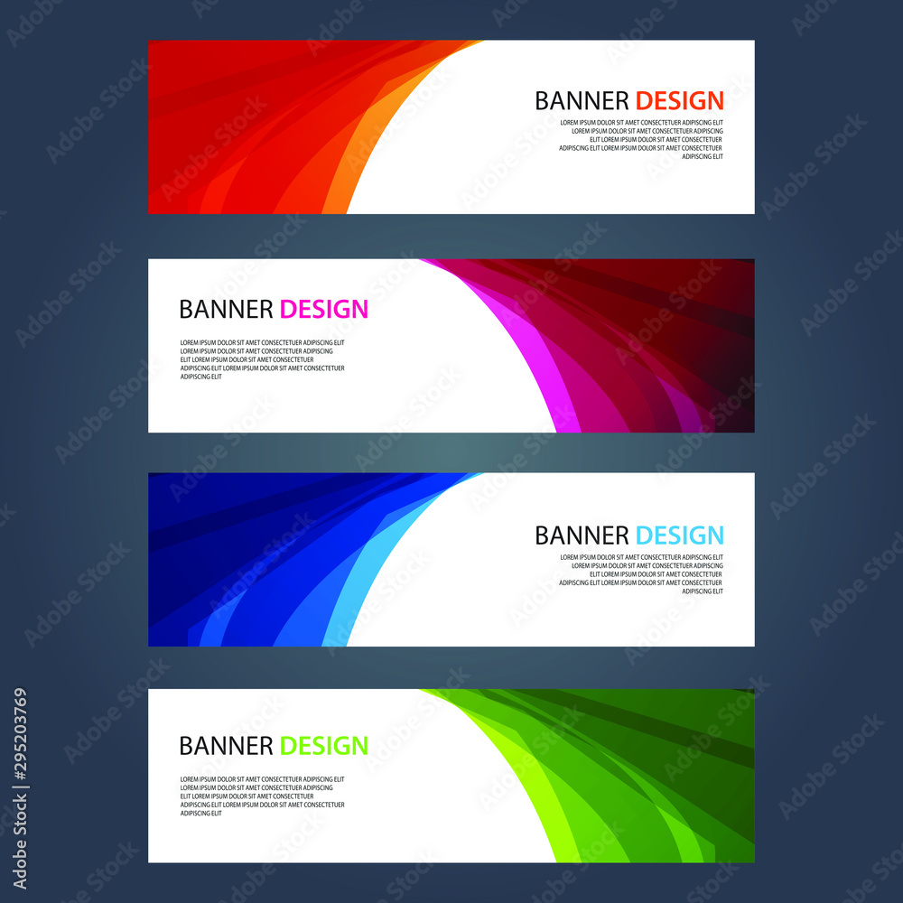 Naklejka premium Vector Abstract design banner web template