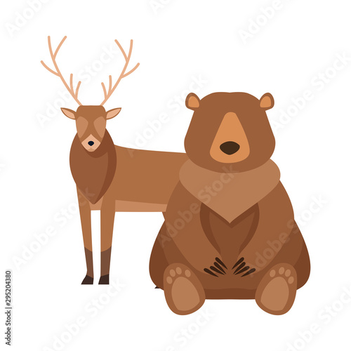 Cartoon wild bear  design