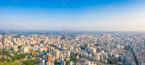 Aerial view of towns in suixi county, zhanjiang city, guangdong province, China photo