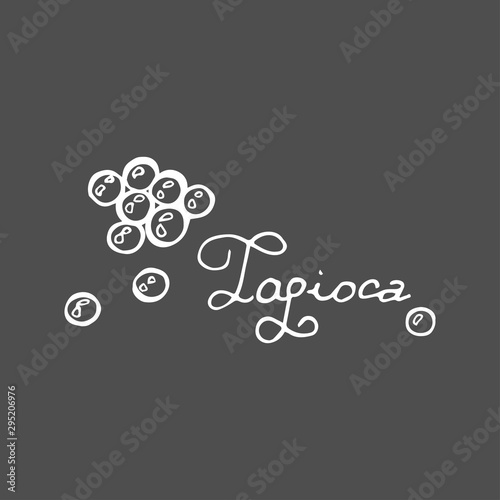 Bubble milk tea funny. Hand drawn kawaii smiled drinks. Cute cartoon vector illustration.