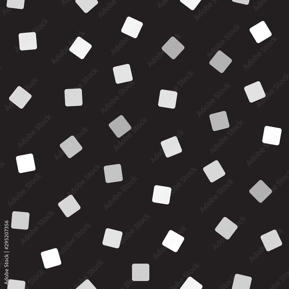 Rounded square pattern. Seamless vector background