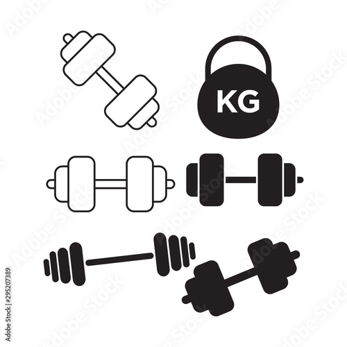 barbells icon vector design template