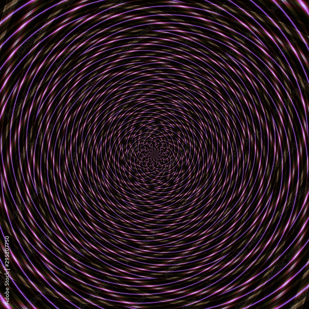 Illusion background spiral pattern zig-zag, surreal curves.