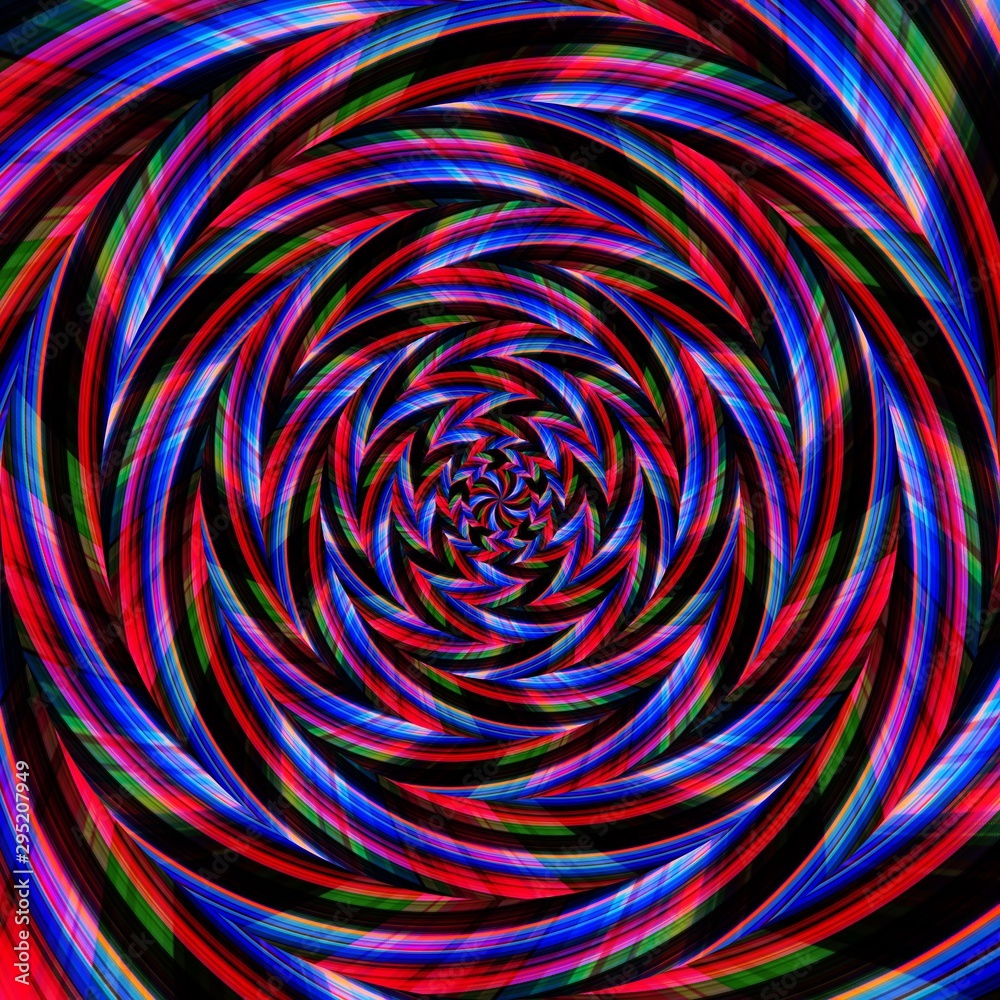 Spiral swirl pattern background abstract, optical zig-zag.