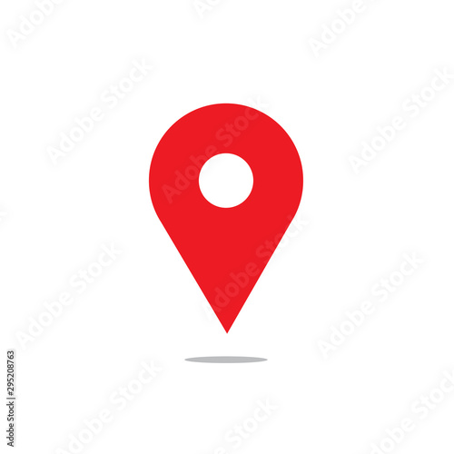 Location icon vector. Pin sign Isolated on white background. Navigation map, gps, direction, place, compass, contact, search concept.