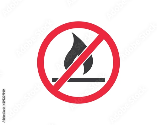 prohibition fire sign vector illustration