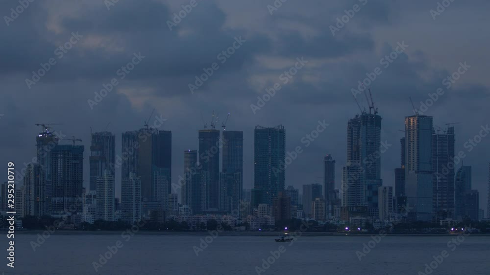 Sunrise timelapse of Worli and Mahim Bay from the Sealink Promenade, Mumbai Sunrise timelapse of Worli and Mahim Bay from the Sealink Promenade, Mumbai