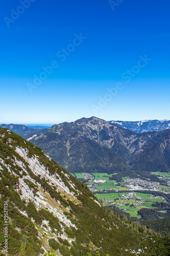 View from the Katrin. The Katrin is a mountain in Upper Austria near Bad Ischl and belongs to the Katergebirge