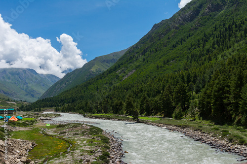 Glacier River In Himachal Pradesh,India
