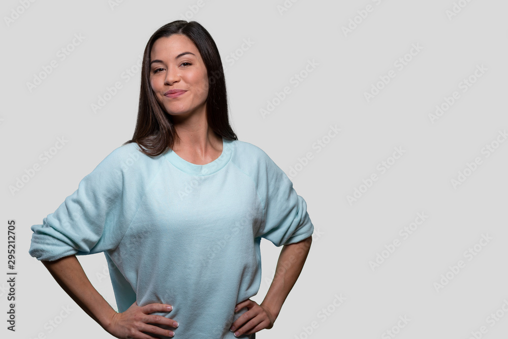 Successful young student, beaming with pride and joy, a positive attitude, courageous and confident pose, brave and motivated to take on the world Successful young student, beaming with pride and joy, a positive attitude, courageous and confident pose, brave and motivated to take on the world