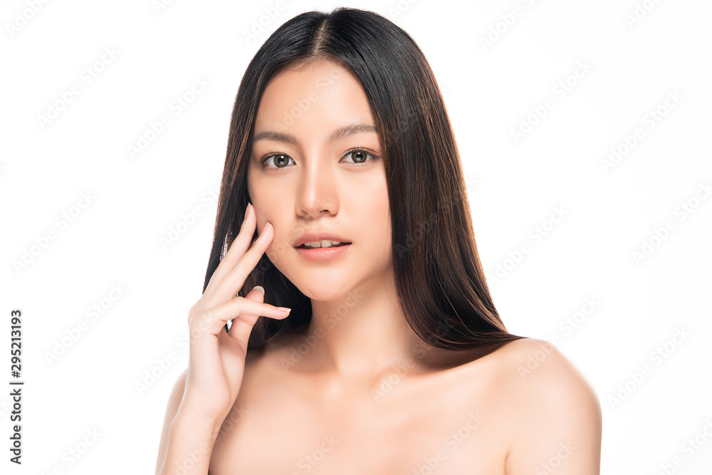 Beautiful Young Asian Woman with Clean Fresh Skin, Beautiful Young Asian Woman with Clean Fresh Skin,