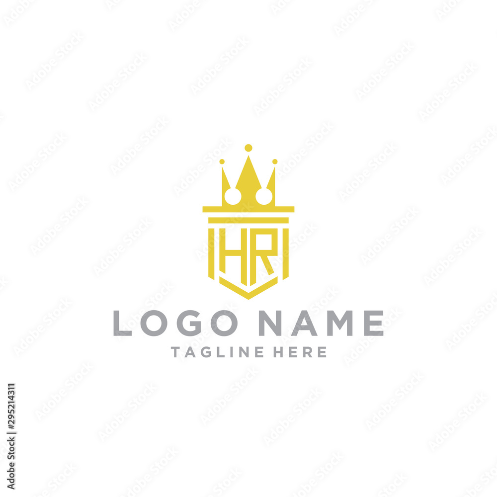 logo design for companies, Inspiration from the initial letters of the HR logo icon. - Vector