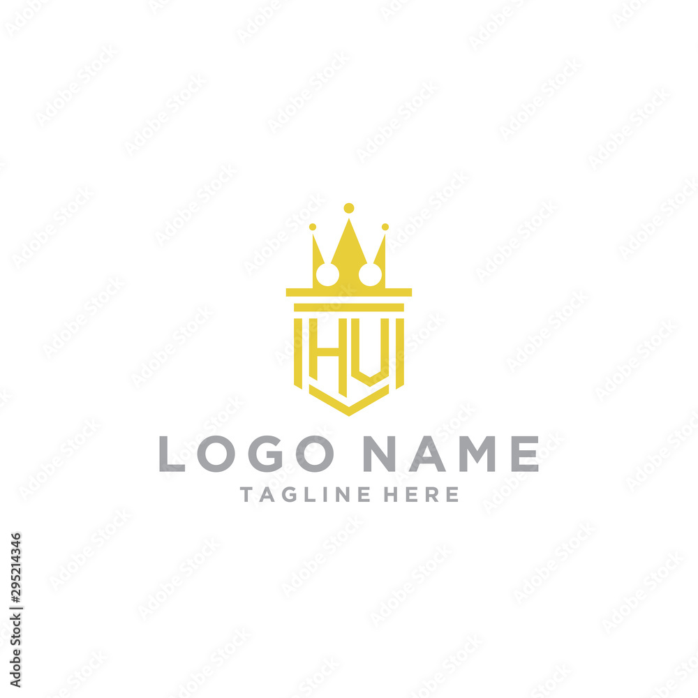 logo design for companies, Inspiration from the initial letters of the HV logo icon. - Vector