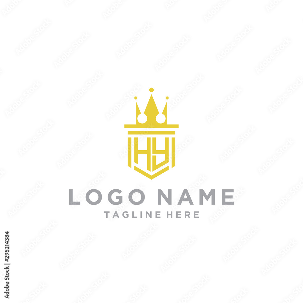logo design for companies, Inspiration from the initial letters of the HY logo icon. - Vector