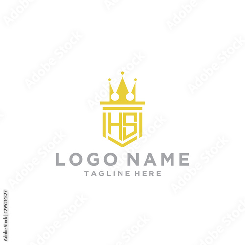 logo design for companies, Inspiration from the initial letters of the HS logo icon. - Vector