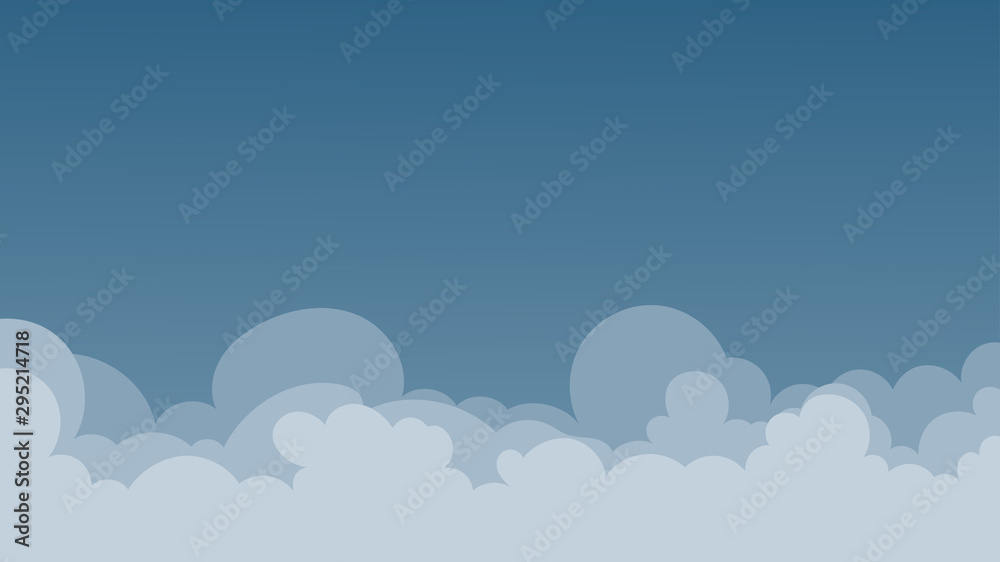 Landscape blue sky and white clouds on sunny day.Sky and cloud background.cartoon sky concetp.Vector illustration Landscape blue sky and white clouds on sunny day.Sky and cloud background.cartoon sky concetp.Vector illustration