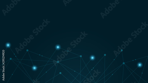 Abstract geometric Circuit connect lines and dots.Simple technology graphic background.Illustration Vector design Network technology and Connection concept.