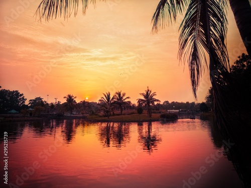 sunset on lake © vivek