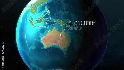 Australia - Cloncurry - Zooming from space to earth