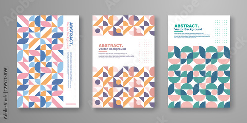 Retro geometric covers design. Abstract background with three option can us for poster, cover, and others