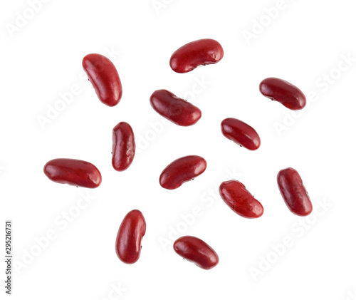 red beans isolated on the white background.