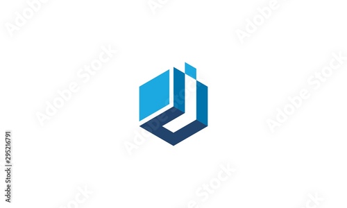 j abstract business logo