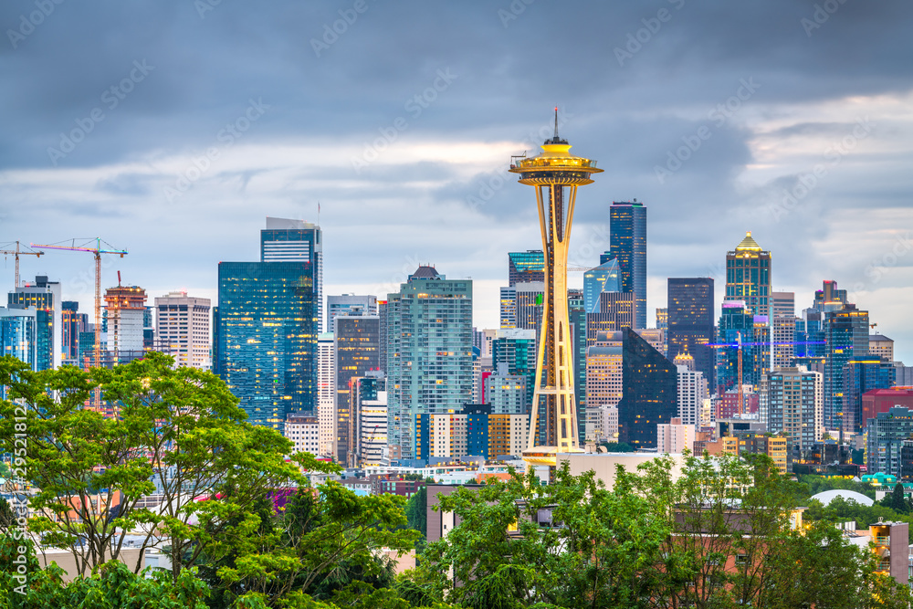 Obraz premium Seattle, Washington, USA downtown cityscape