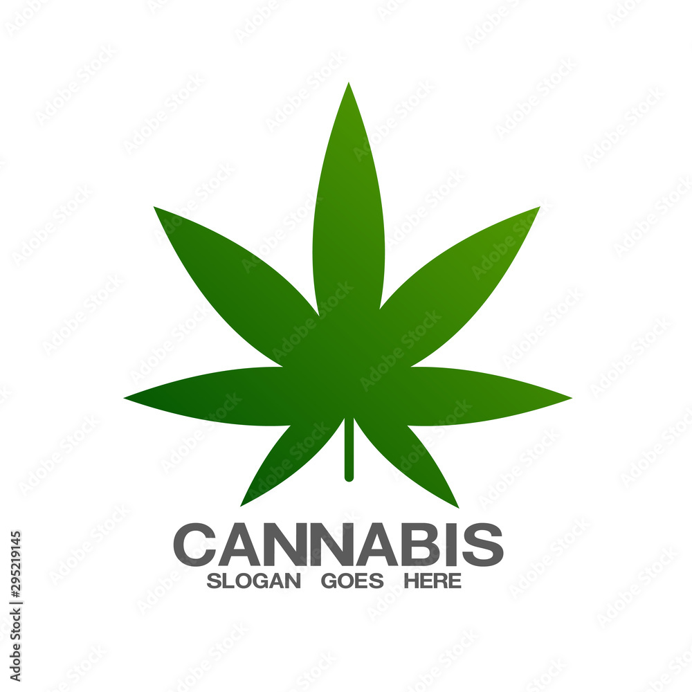 Marijuana and cannabis leaf green nature logo and symbol template Vector Marijuana and cannabis leaf green nature logo and symbol template Vector
