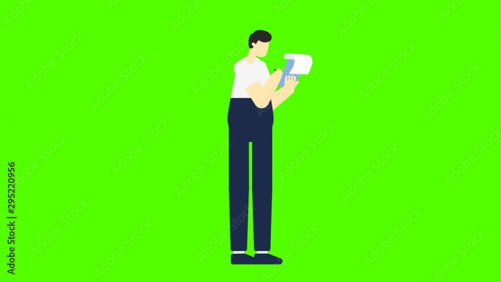 Flat Character Taking Notes Flat Character Taking Notes