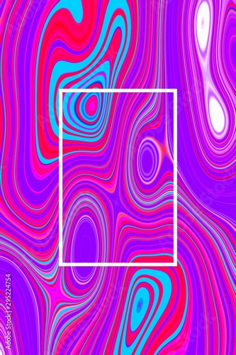 Abstract psychedelic poster background and hypnotic design  neon purple.