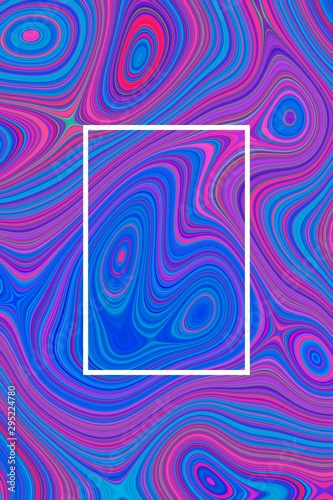 Abstract blue psychedelic poster background and hypnotic design, gradient wallpaper.