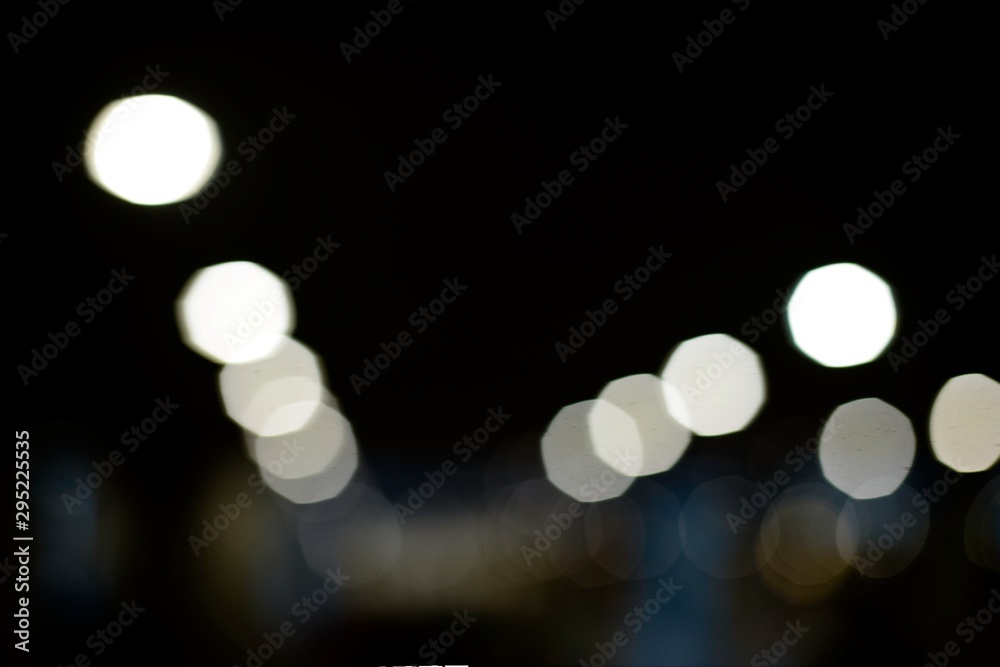 Fototapeta premium Pleasant, soft background city or hall lights with bokeh and lens flare