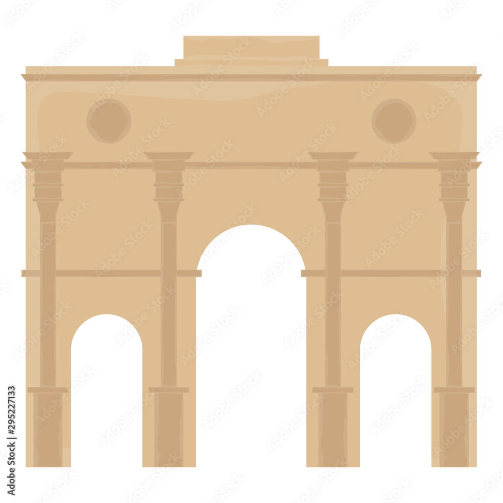 Fototapeta premium Isolated Berlin Gate icon over a white background - Vector illustration