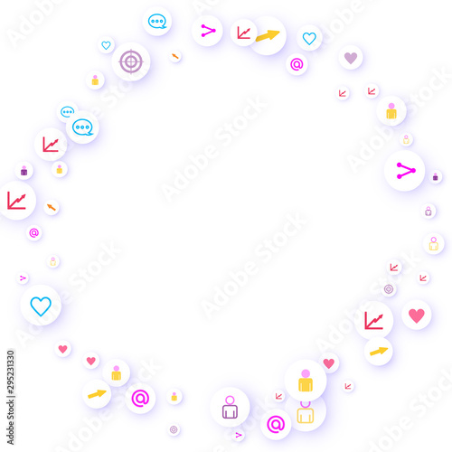 Social media marketing, Communication concept.