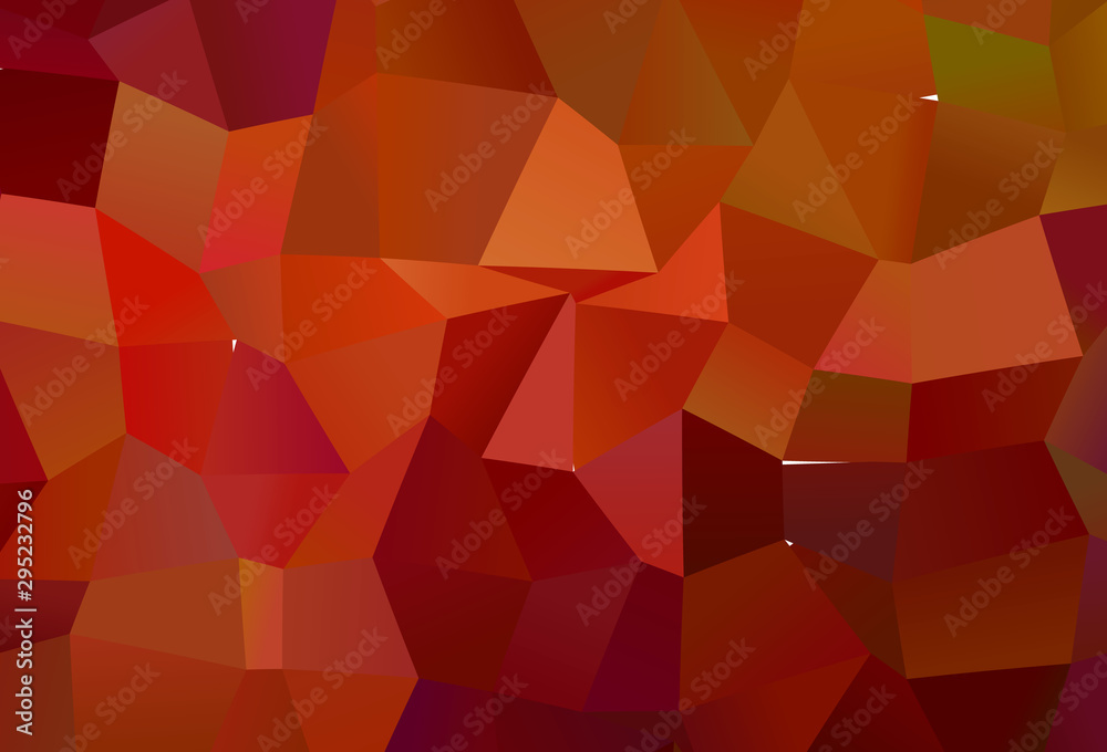 Obraz premium Dark Red vector triangle mosaic background.