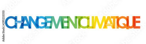 Bannière typographique vecteur CHANGEMENT CLIMATIQUE 