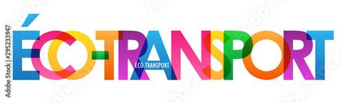Bannière typographique vecteur ÉCO-TRANSPORT