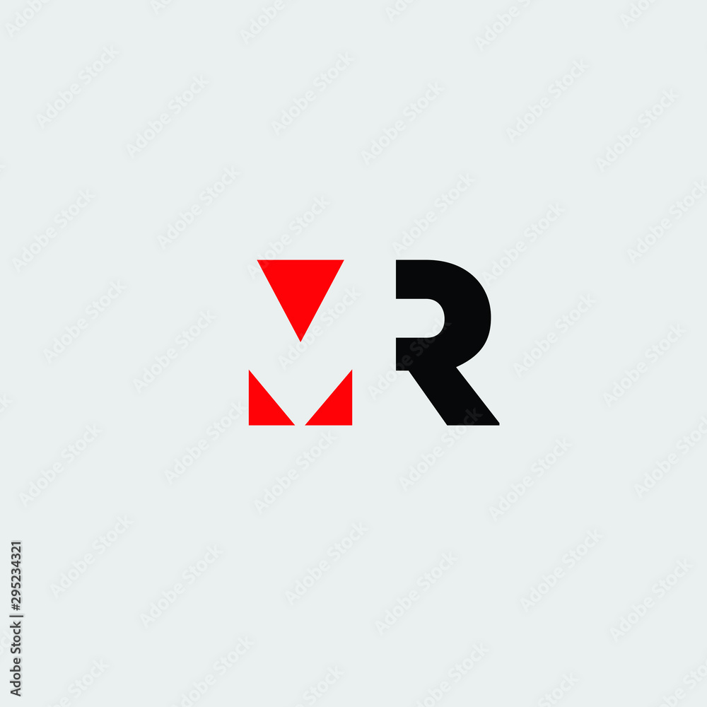 M and R letters creative logo vector